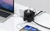 Compact Rubik's cube-sized portable European standard multi-hole socket, high-power vertical power strip USB power strip Item Picture